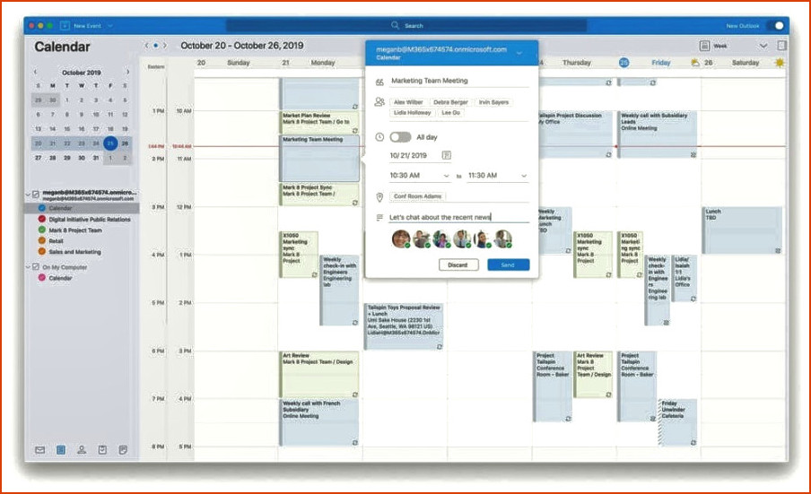 Outlook para la reunión de equipos de Mac Microsoft