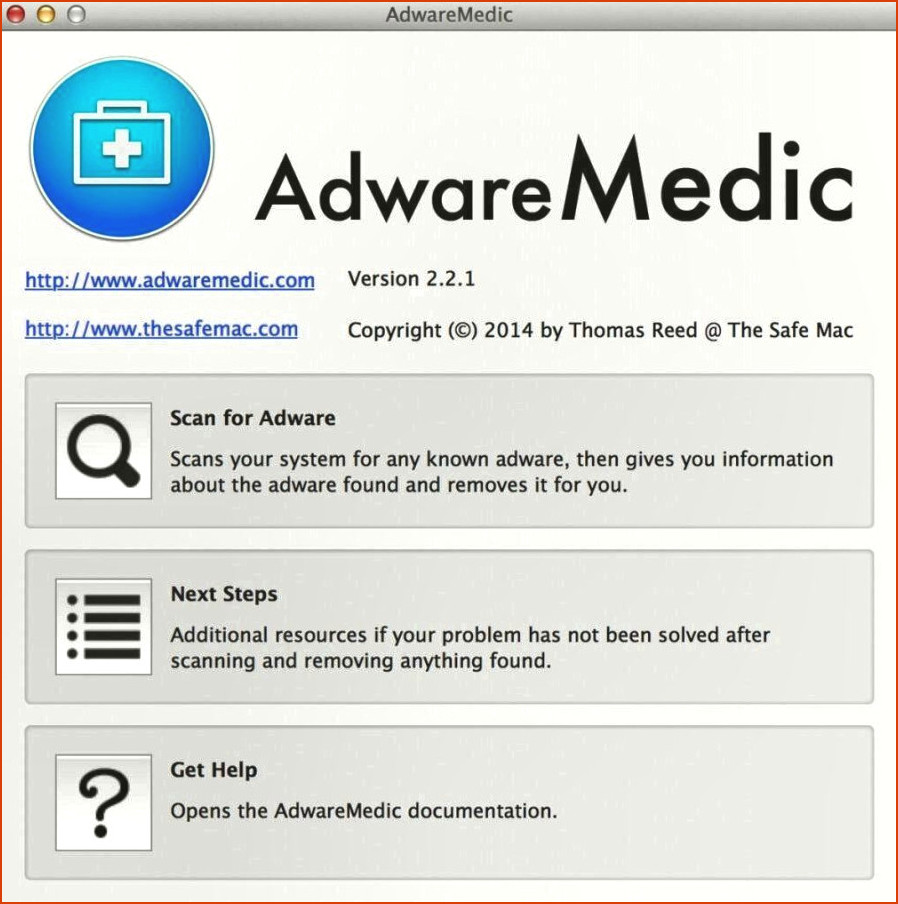 AdWaremedic Review - Interfaz principal