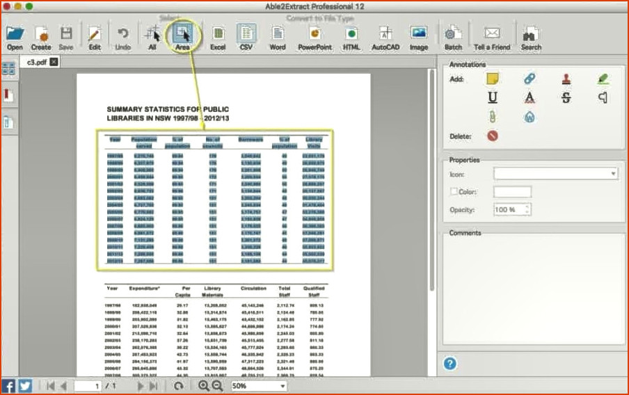 Convertir PDF a Excel Mac