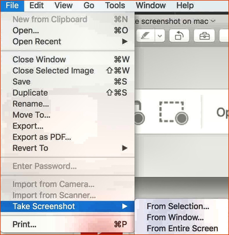 Vista previa de captura de pantalla Mac