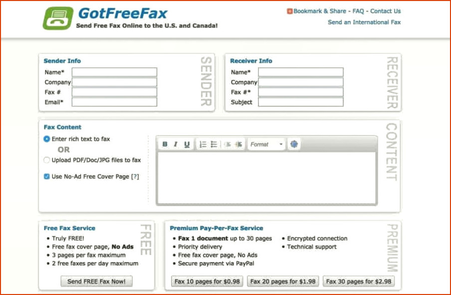 Fax gratis de Mac - GotFeefax