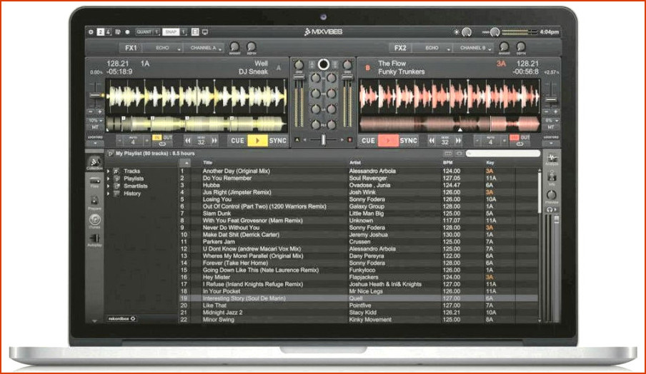 La mejor aplicación de mezcla Mac - Cross DJ