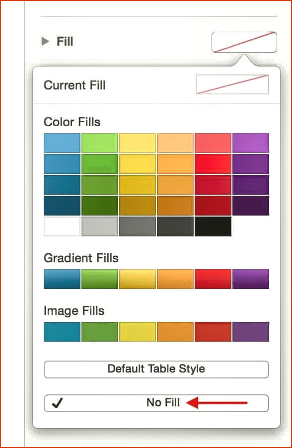 Páginas de Apple Palette de color - Sin relleno