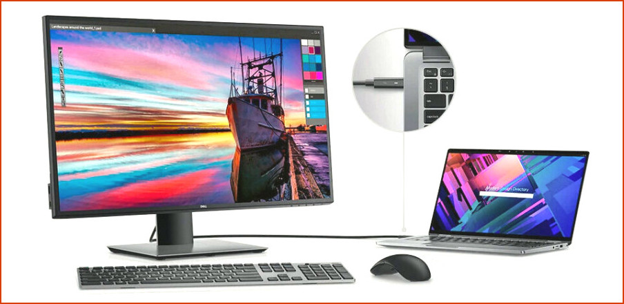 Dell UltraSharp U2720Q conectado a Mac