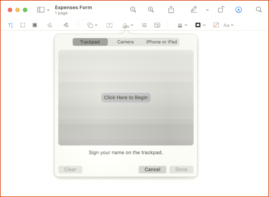 Firmar PDF en Mac - Vista previa