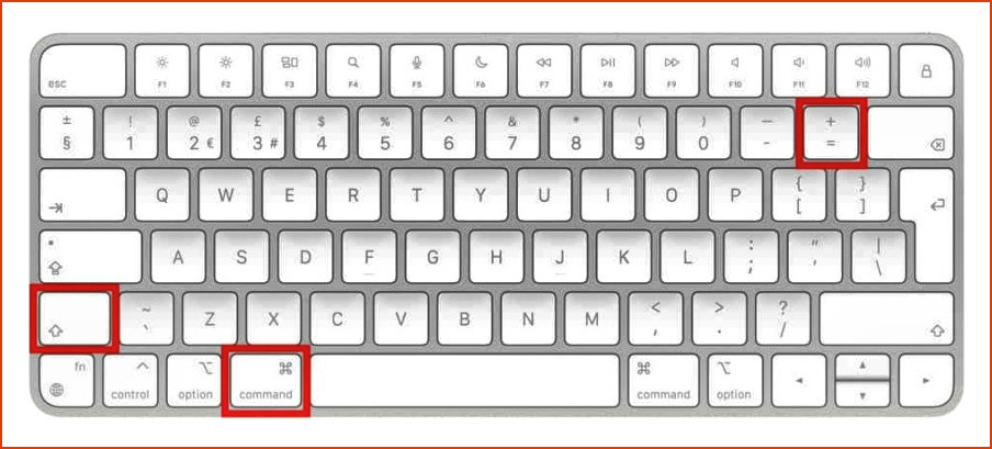 Escriba el cuadrado en el teclado Mac