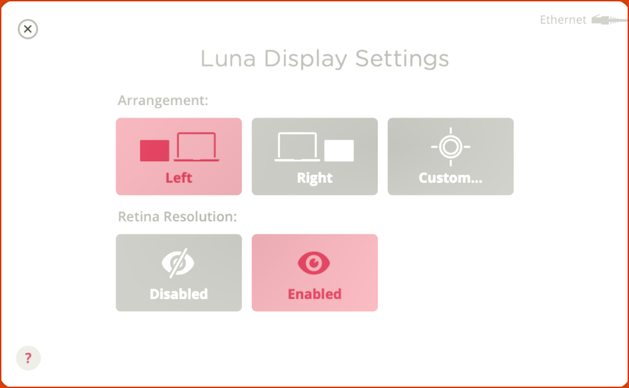 IMAC Monitor externo con iMac - Configuración de visualización de Luna