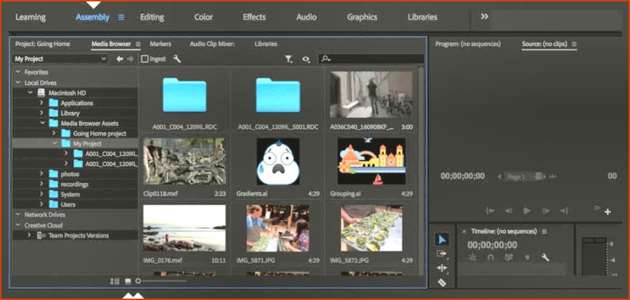 Adobe Premiere Pro Review - Video de importación