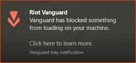 Advertencia de Vanguard MAC
