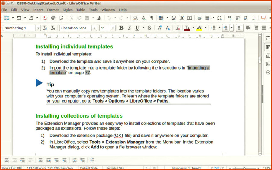Microsoft Office gratuito para Mac Alternative - LibreOffice