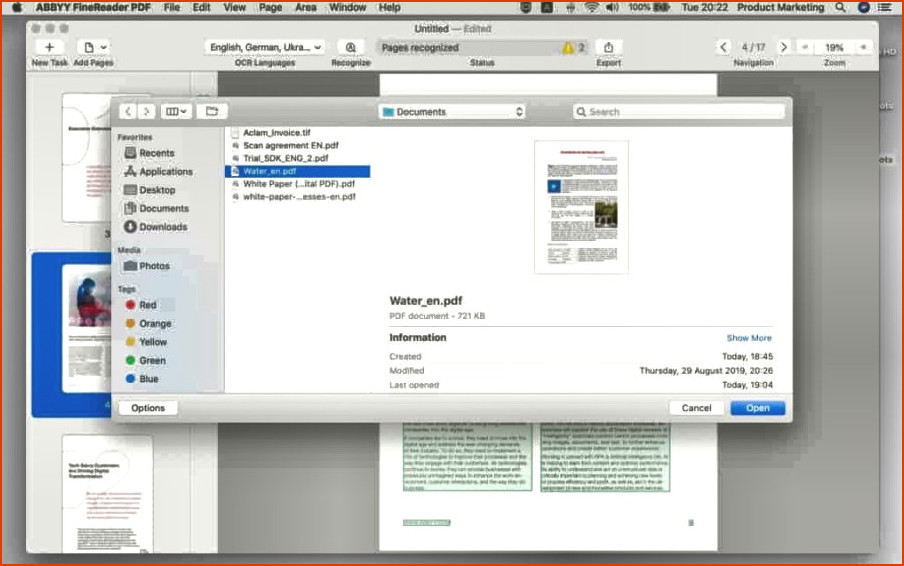 fineReader PDF Mac