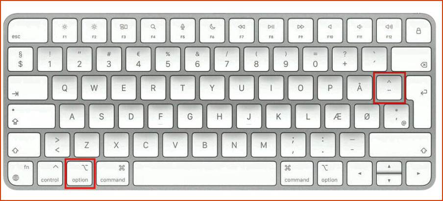 Escriba Tilde en el teclado escandinavo de Mac
