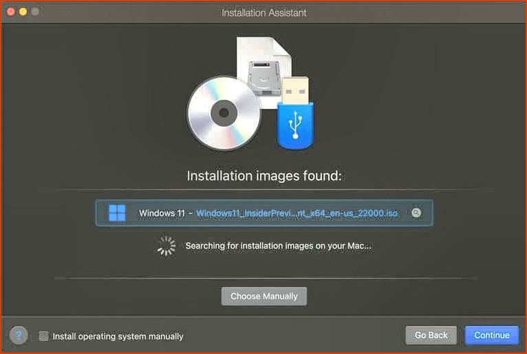 Instale Windows 11 Mac - Asistente de instalación paralelo
