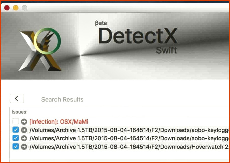 Mami Malware Mac - DetectX Swift