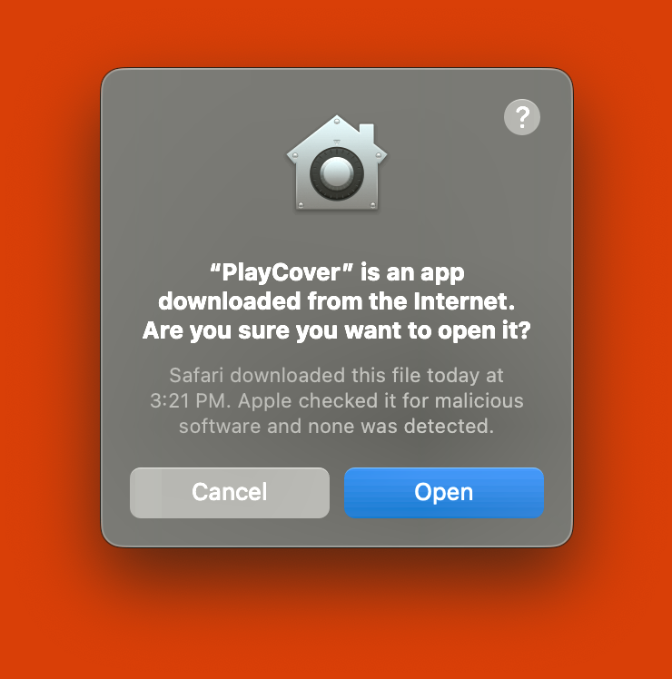 Playcover MacOS Open App