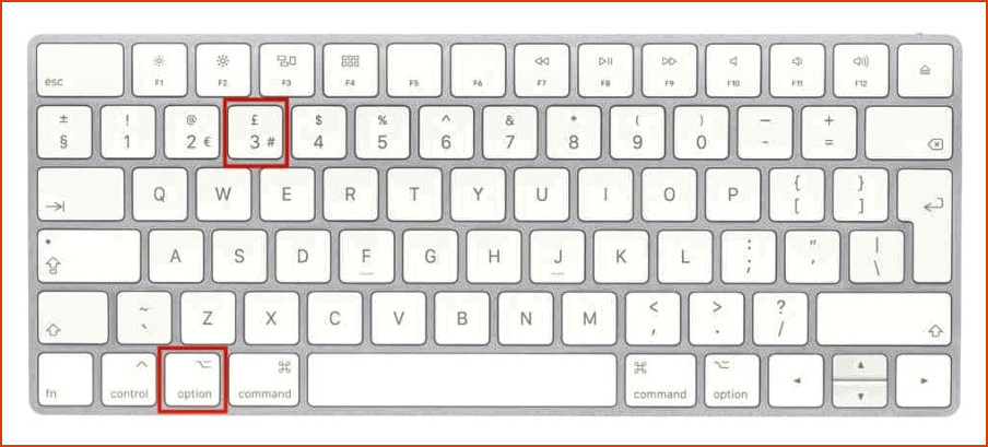 Clave hash en Mac - teclado británico