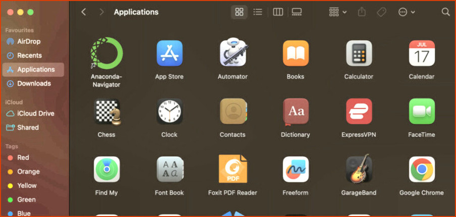 Desinstalar Apps Mac - Finder