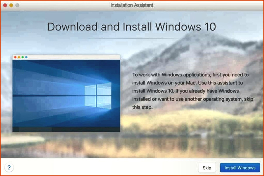 Ejecute el proyecto Microsoft en Mac - Paralelismos 13 Windows 10 Installer