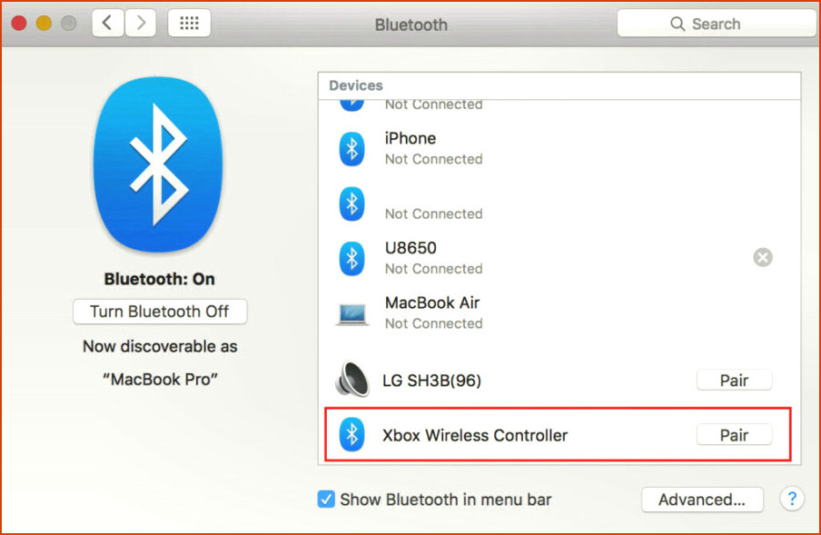 Bluetooth Xbox Controller Mac