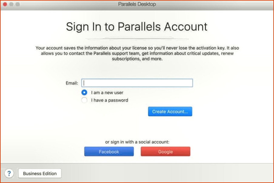 Proyecto MS en Mac - Registro de cuenta paralelo