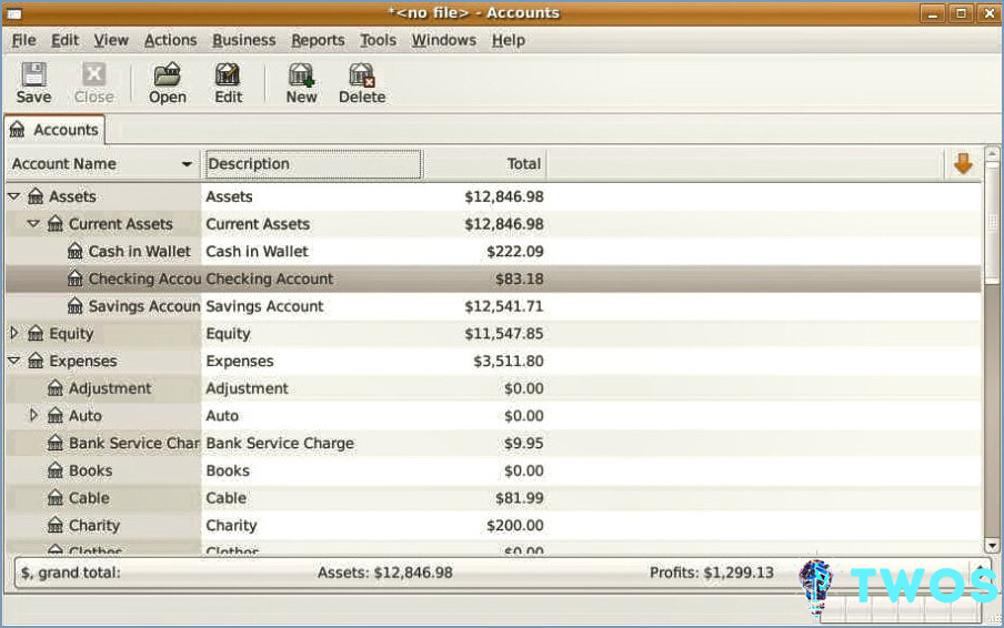 Software de contabilidad gratuito Mac - Gnucash