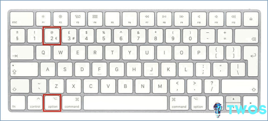 Escriba el símbolo en el teclado Mac UK del Reino Unido