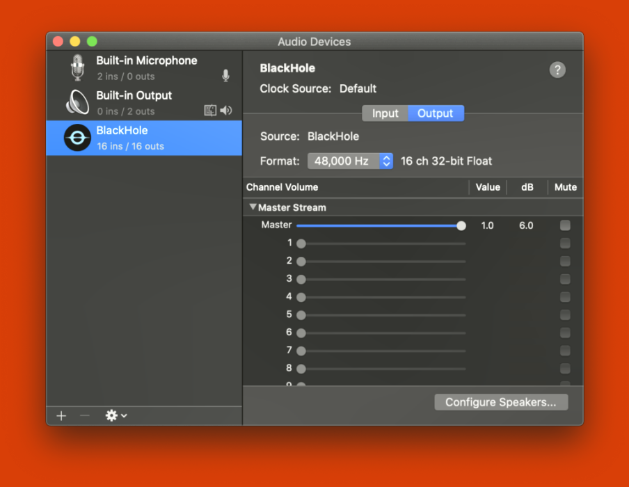 Grabar el sonido en la pantalla de video Registro Mac - Configuración de audio MIDI