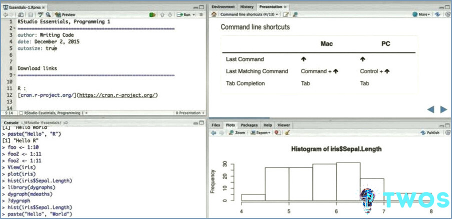 Software de análisis estadístico para Mac - rstudio