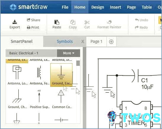 Visio Mac - símbolos eléctricos SmartDraw