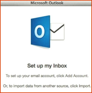 Outlook 2016 bloquea Mac - Crear cuenta de Outlook