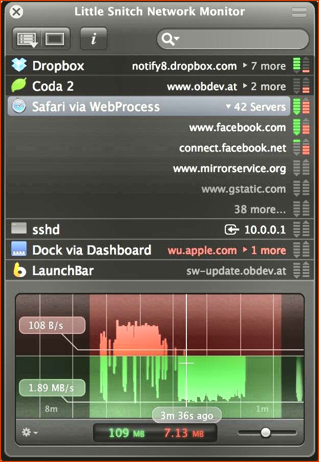 Software de monitoreo de red para Mac - Little Snitch Network Monitor
