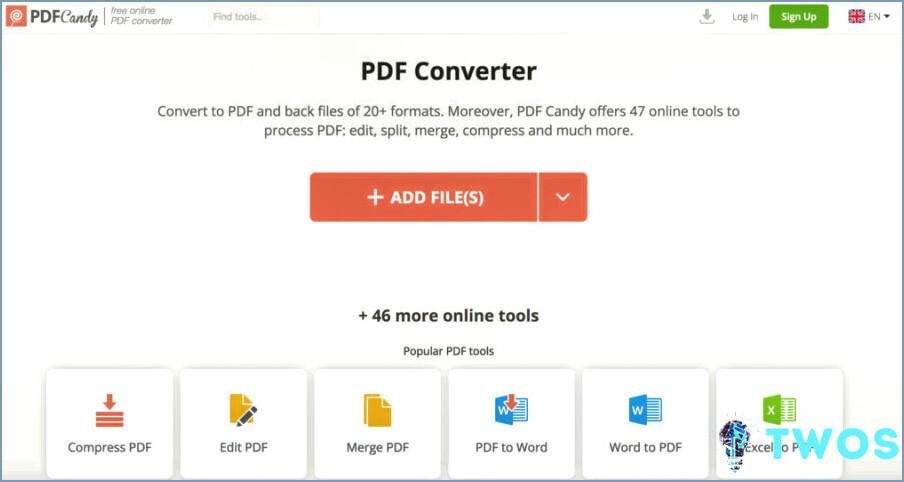 El mejor editor PDF gratis Mac - PDF Candy