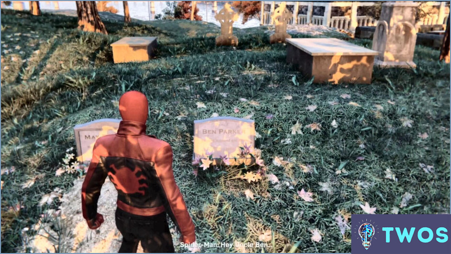 Dónde está la tumba de Ben Parker Spider Man Ps4?