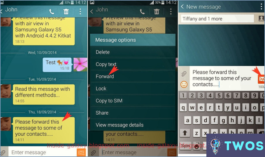 Cómo hacer una captura de pantalla de mensajes de texto en samsung