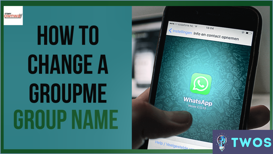 Cómo cambiar el nombre del grupo en Whatsapp?