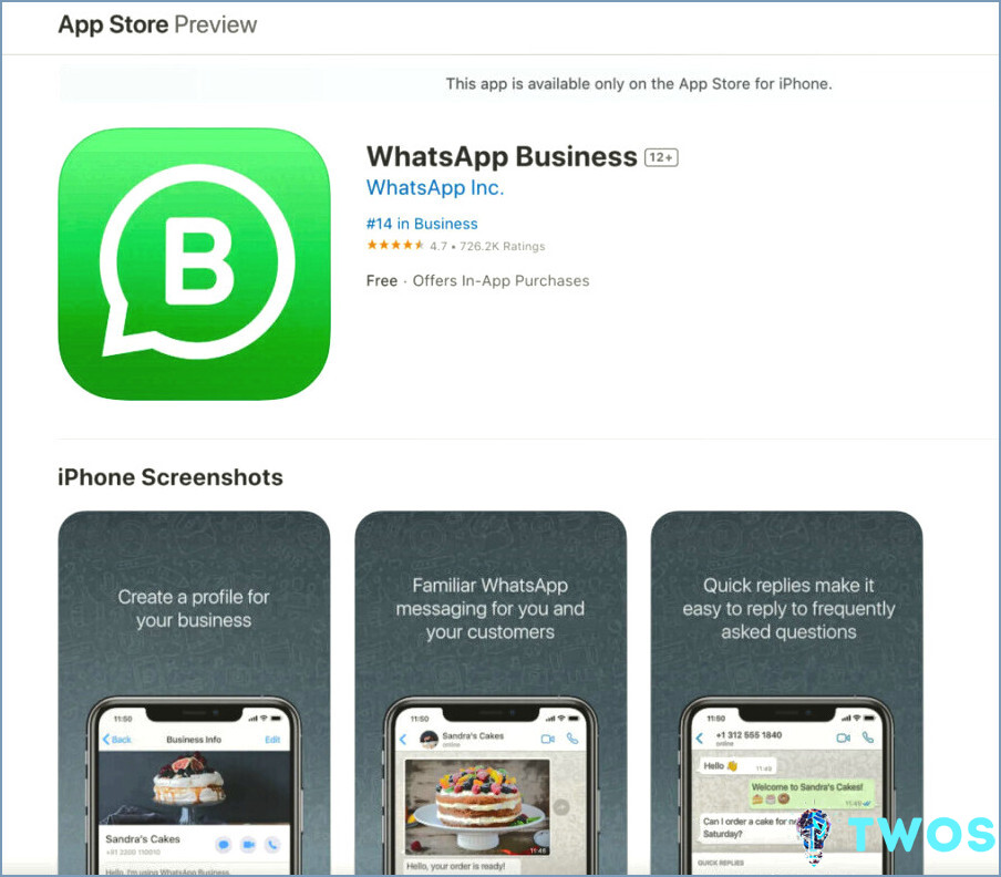 whatsapp para iPhone de negocios