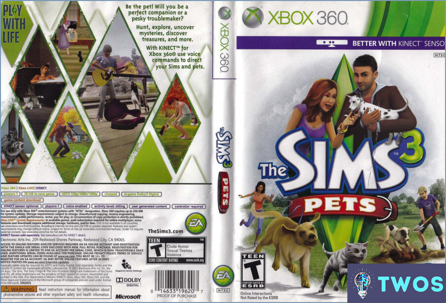 ¿Los Sims 3 son de 2 jugadores en Xbox 360?