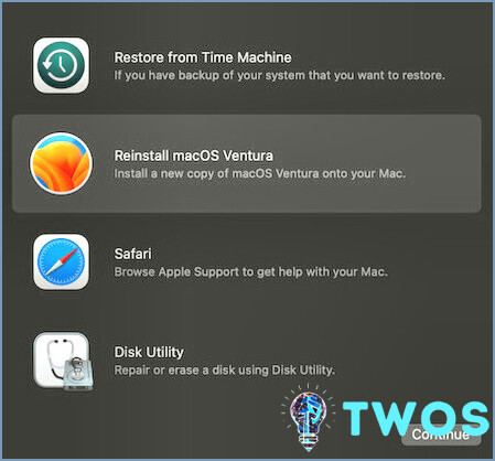 Revolver macOS en modo de recuperación