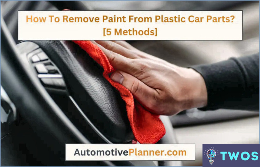 Cómo quitar la pintura de las piezas de plástico del coche?