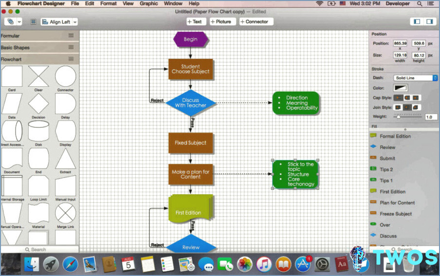 Diseñador de diagrama de flujo para Mac