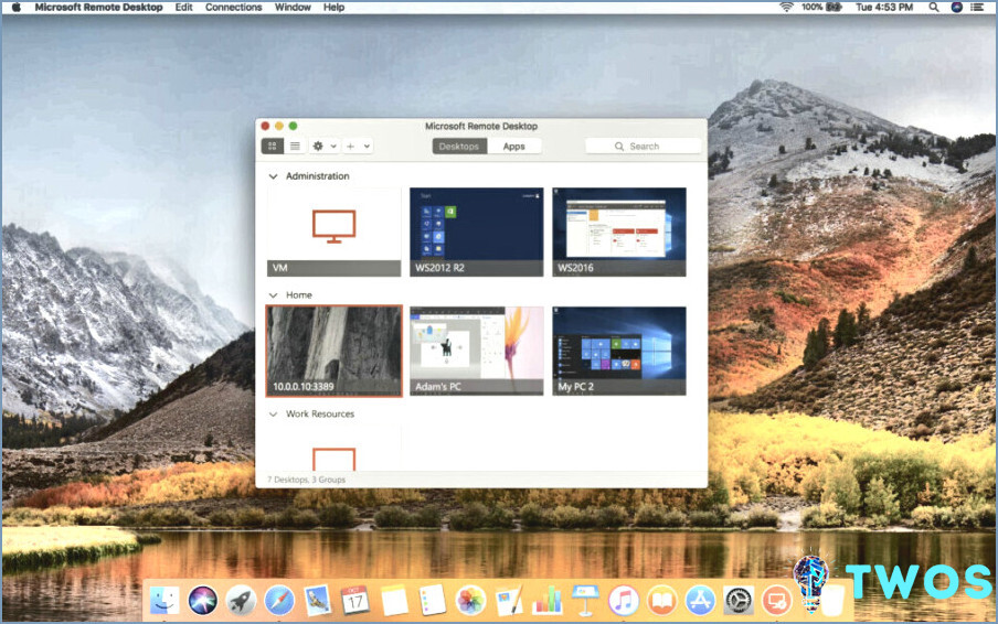 escritorio remoto de Microsoft para Mac
