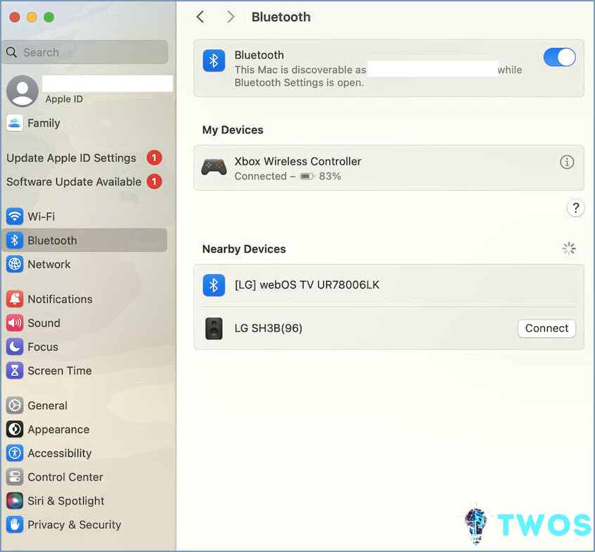 Controlador conectado por Bluetooth a Mac en Amazon Luna