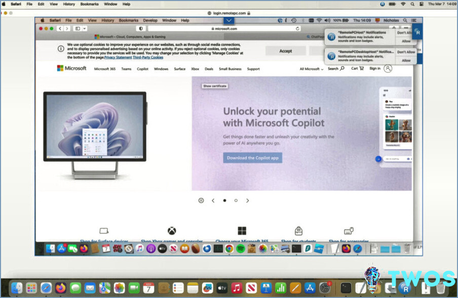 remotepc acceder a Mac de forma remota